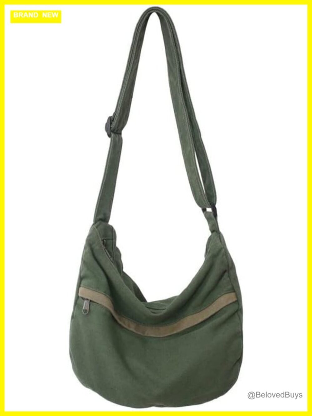 Canvas Messenger Bag Hobo Crossbody Shoulder Tote Handbag Vintage Aesthetic